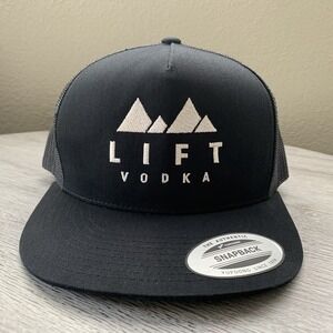 YUPOONG Classic - Lift Vodka - Black Mesh Adjustable SnapBack Trucker Hat Cap